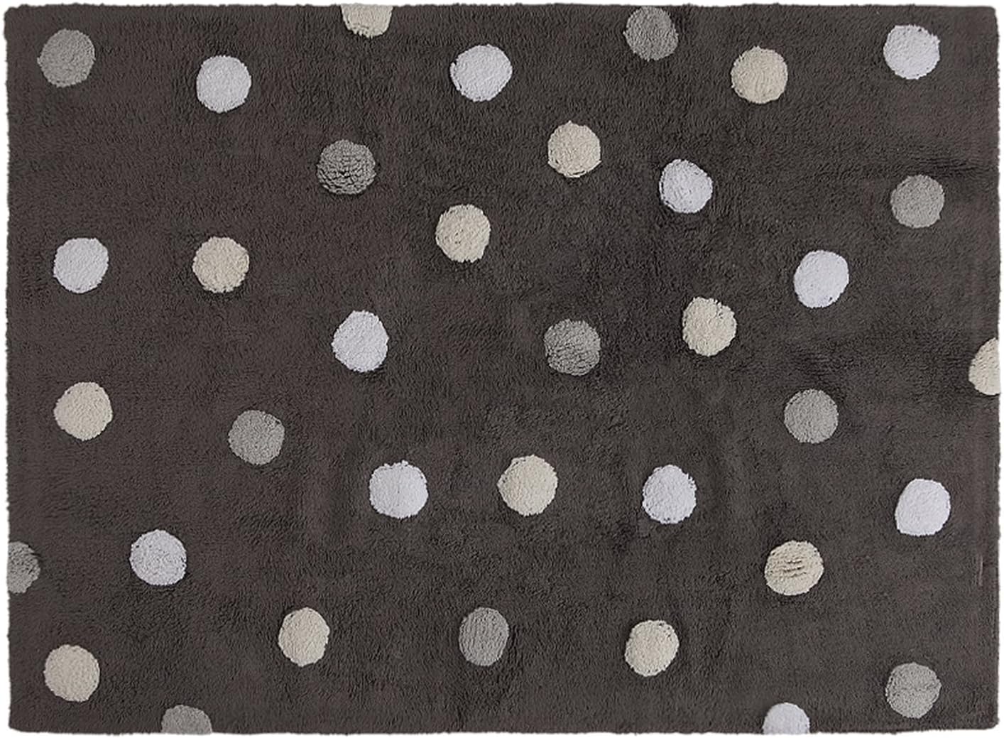 Lorena Canals Topos Tricolour Washable Rug (Grey Elephant/Light)