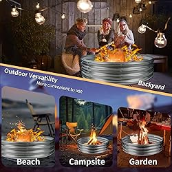 YSEJOMP 60 Inch Diameter Round Galvanized Fire Pit