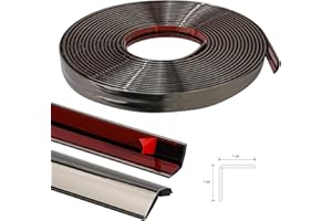 JSIWOTH 20 Ft Peel and Stick Molding Trim, Self Adhesive Inside & Outside Corner Guard & Edge Protector, Baseboard Wall Trim Molding for Wall, Corner, Window, Table, Gunmetal