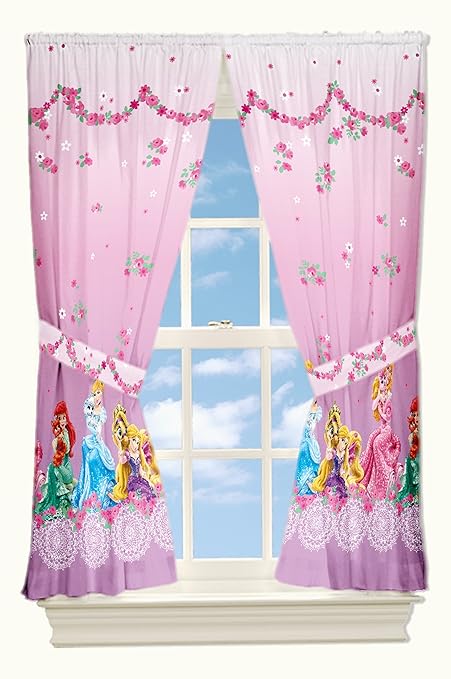 Disney Princess Palace Pets Window Panels Drapes Curtains Pink