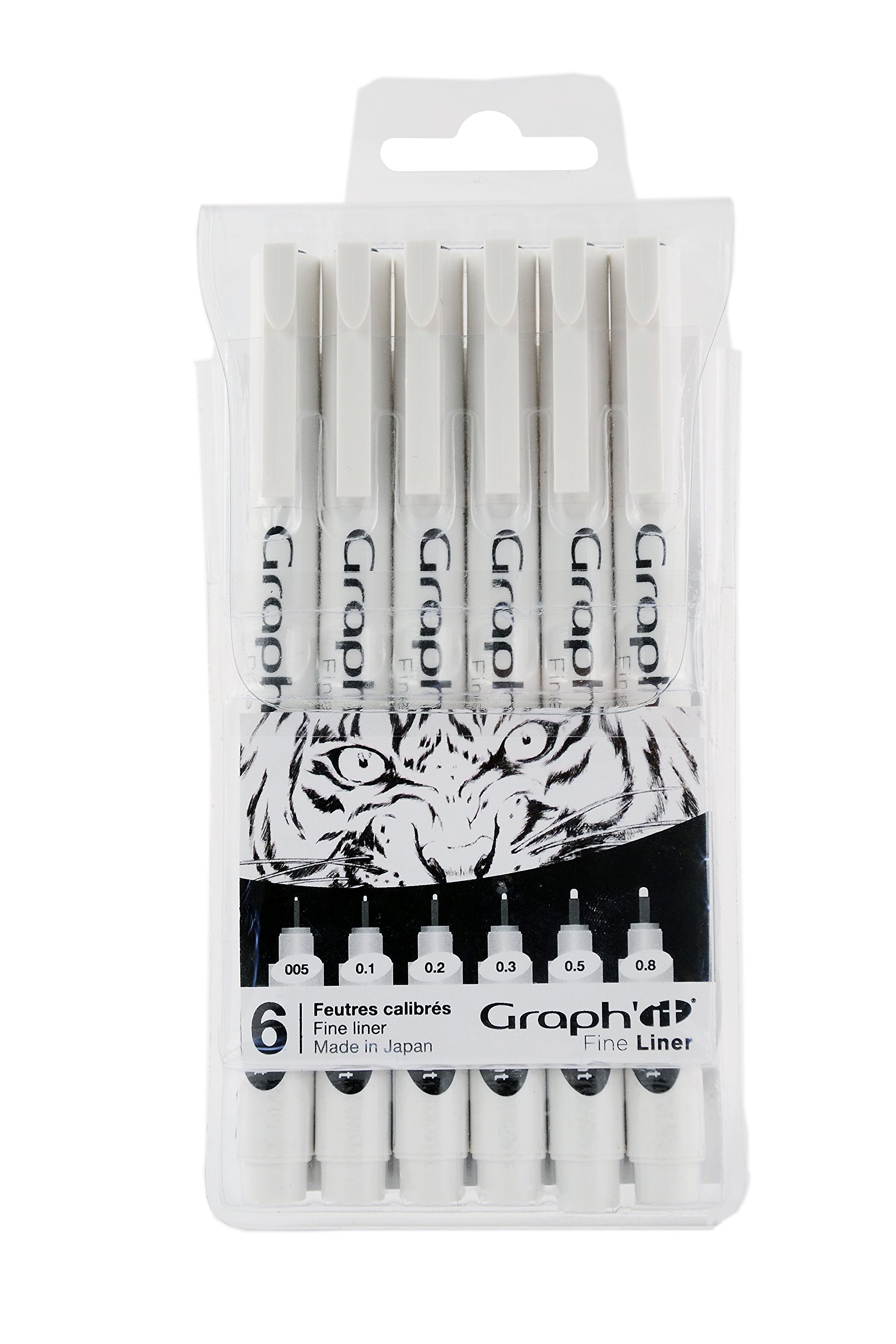 Graph' It Liner gi43432 Fine Liners Pack of 6