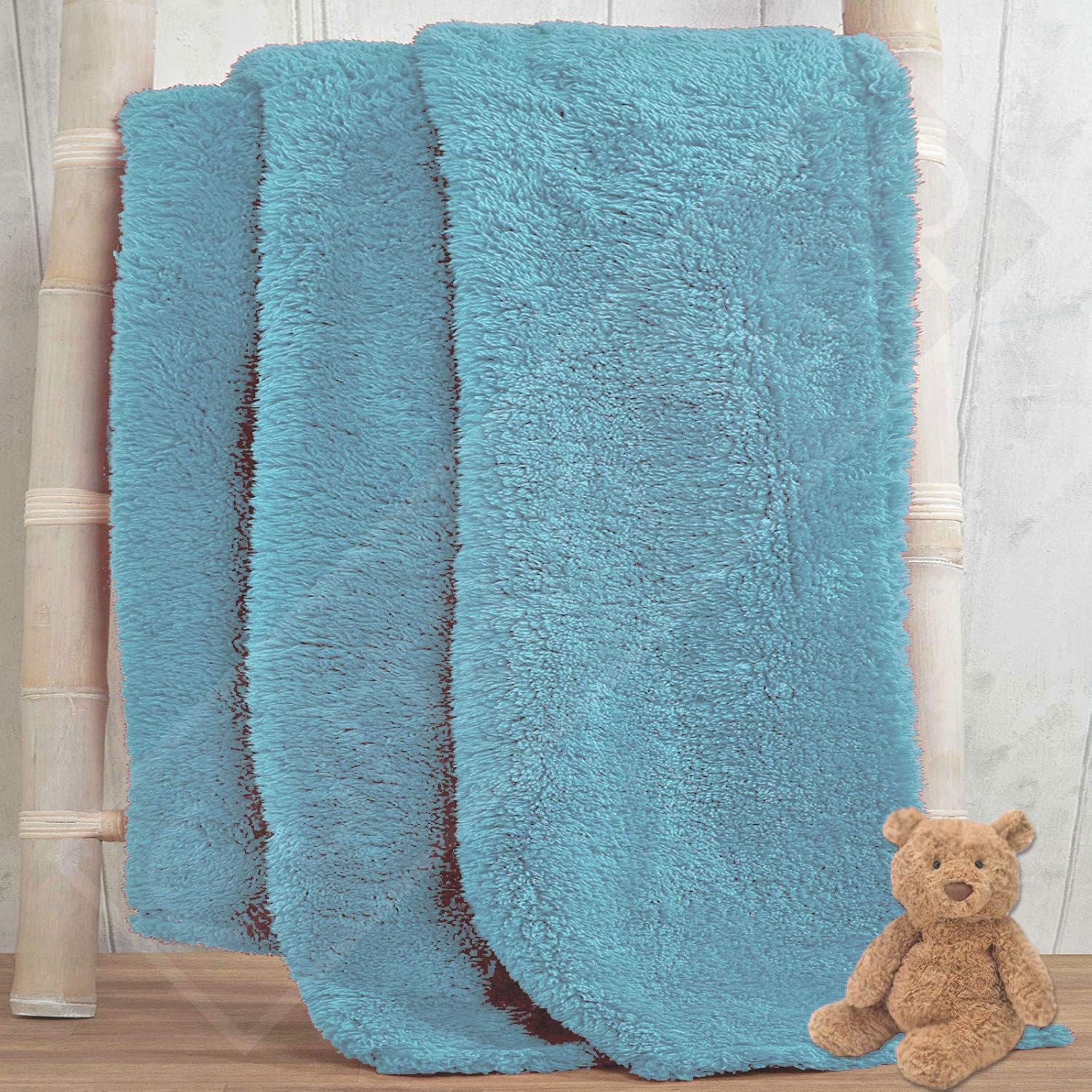 QPC Direct Teddy Bear Fleece Cuddly Super Soft Fluffy Warm Large Sofa