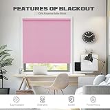 Funky Gadgets Pink Thermal Blackout Roller Blind 180x210 Easy Install view 5