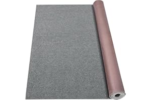 Grefinity Marine Carpet,5 FT x 25 FT Smoke Gray Indoor Outdoor Carpet 0.2" Thick Boat Carpet with Water-Proof TPE Backing, No