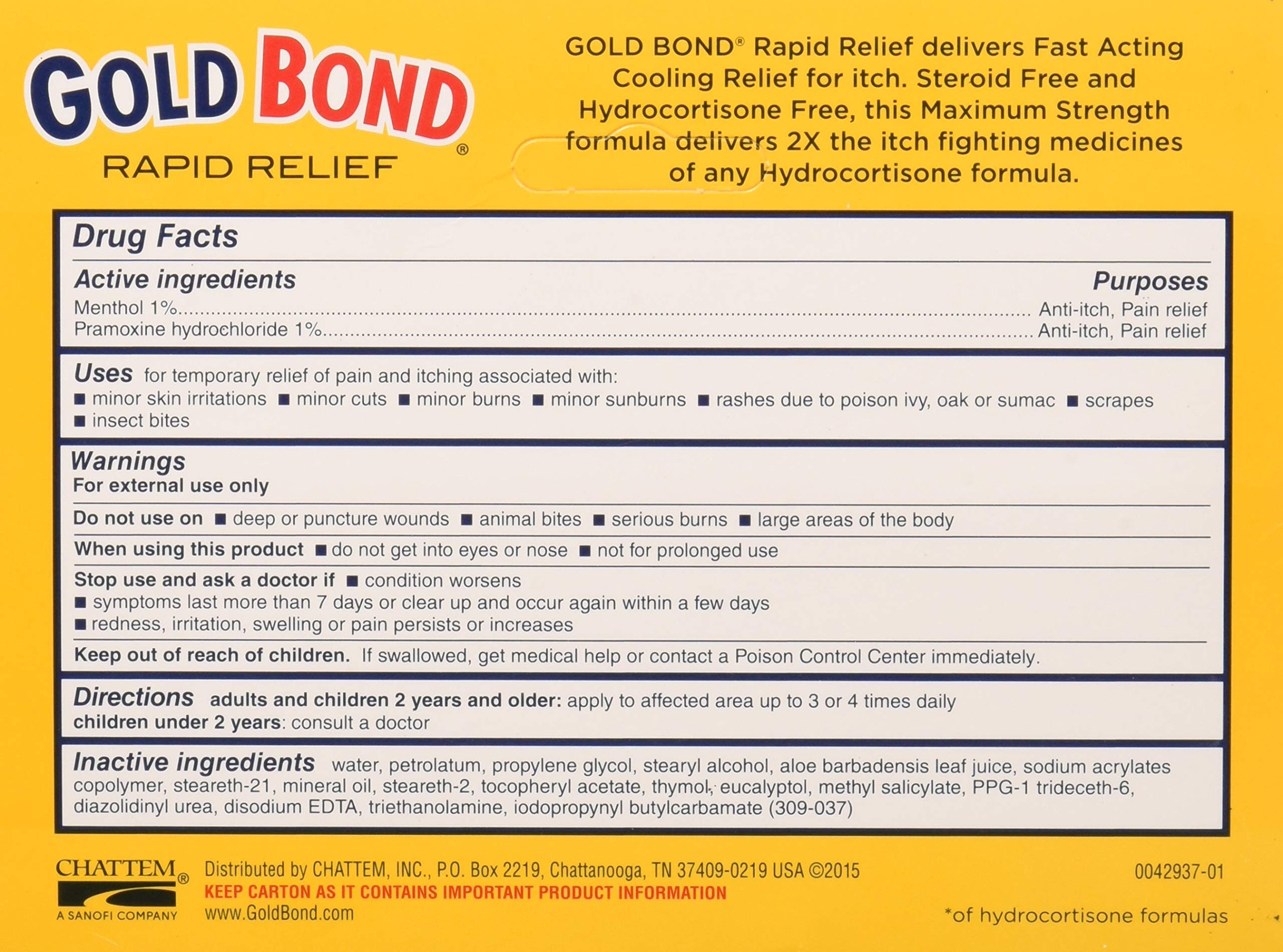 Gold Bond Medicated AntiItch Cream, 2Ounce Tubes (Pack of 3)