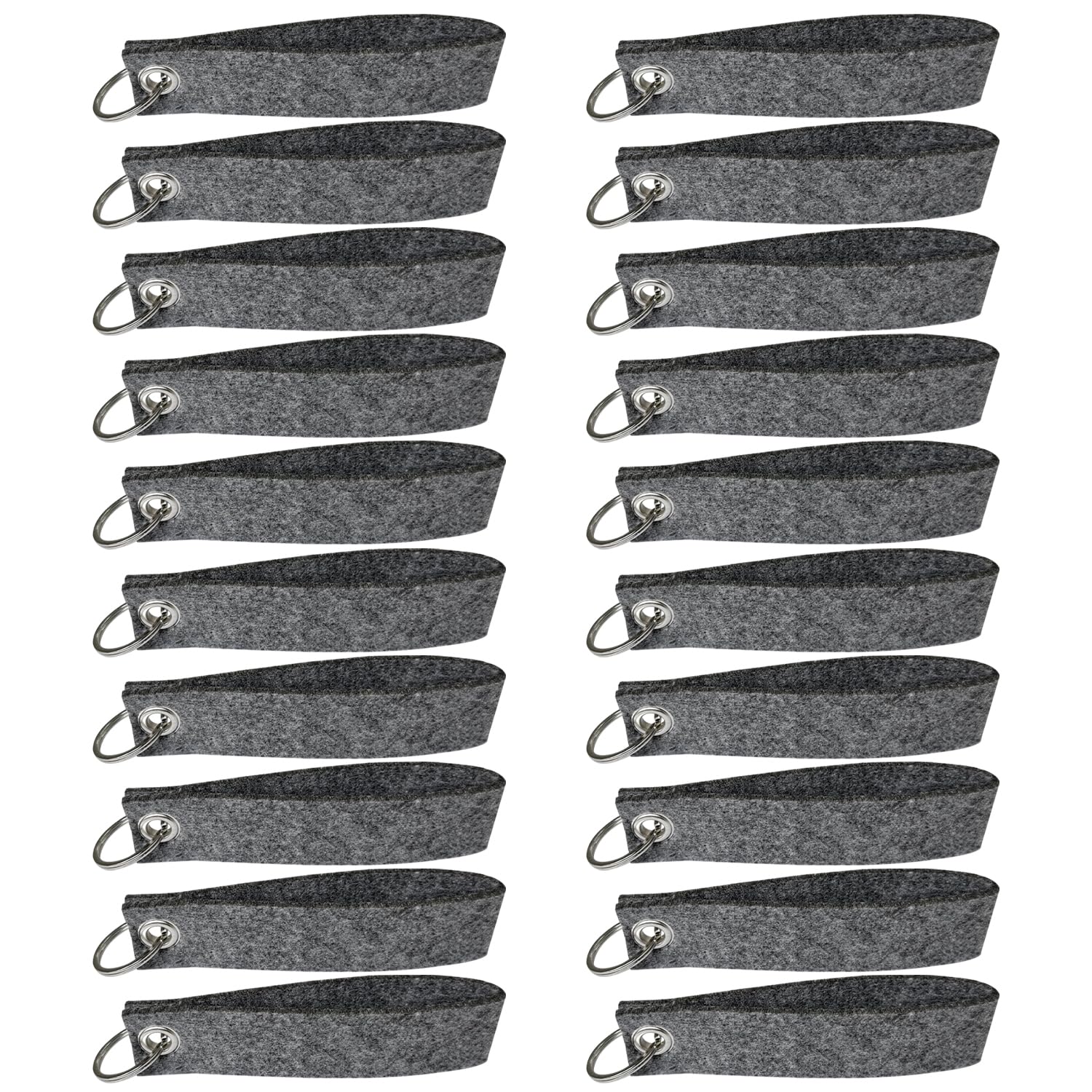 20 Pcs Felt Keychains with Stainless Steel Rings, Felt Hangers, Felt Decorations, Backpack Hangers for Crafts and DIY