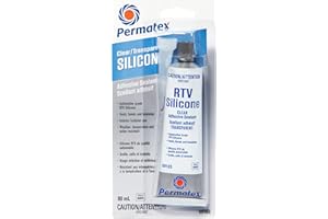 Permatex 59103 Clear RTV Silicone Adhesive Sealant 66BR, 80mL