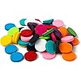 mEssentials Premium Quality 60pcs - 17mm Diameter, 3mm Thick Essential Oil Aromatherapy Necklace and Bracelet Diffuser Refill Pads (10 Assorted Colors)