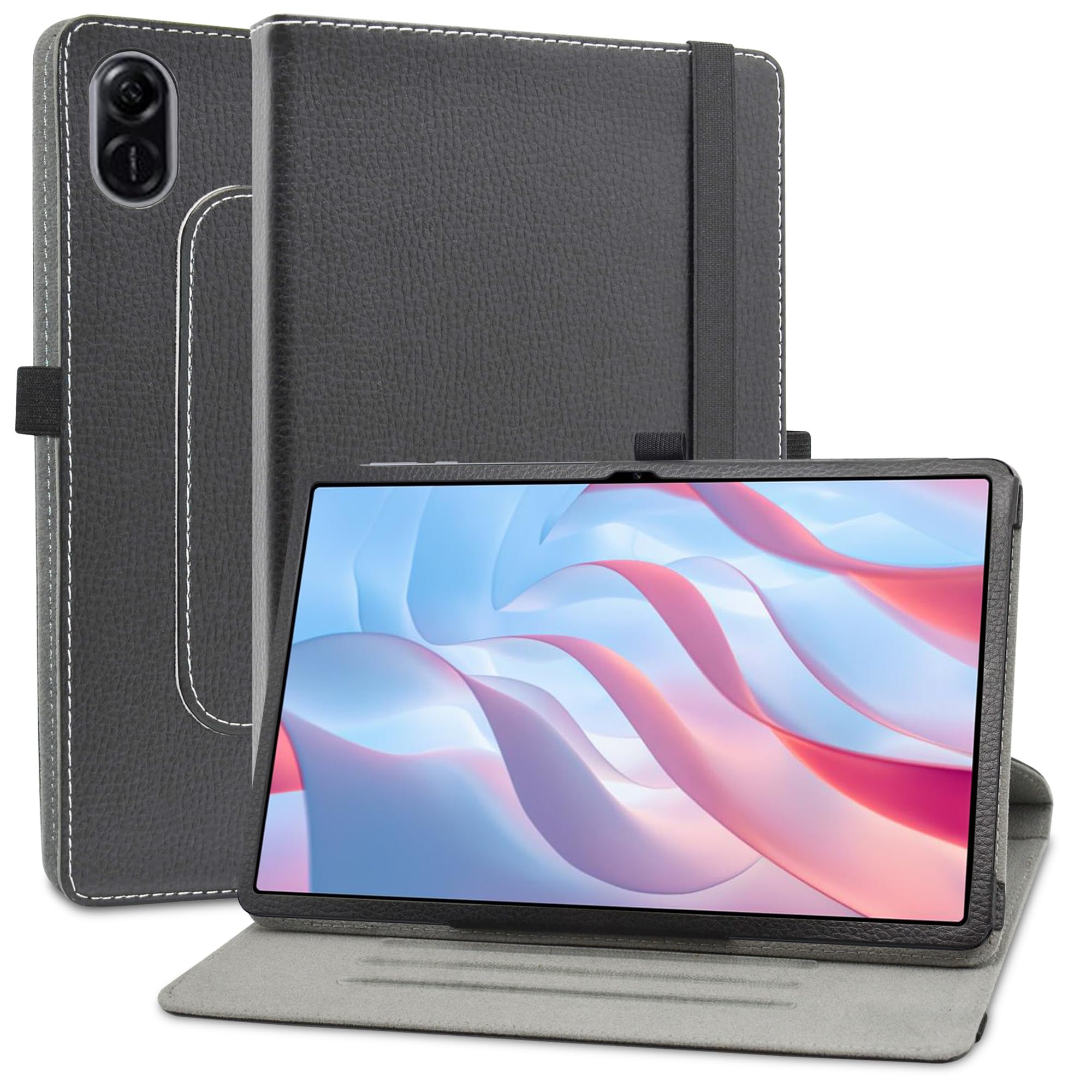 MAMA MOUTH Compatible with Honor Pad X9 Rotation Case,360 Degree Rotating With Cute Pattern Sleeve Cover for 11.5" Honor Pad X9 / Honor Pad X8 Pro,Black