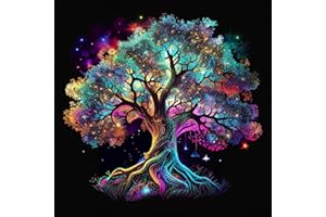 Yonmlenm Tree of Life Diamond Painting Kits for Adults-DIY Tree Diamond Art Kits for Adults,Gem Art Kits for Adults for Gift Home Wall Decor(14x14inch)