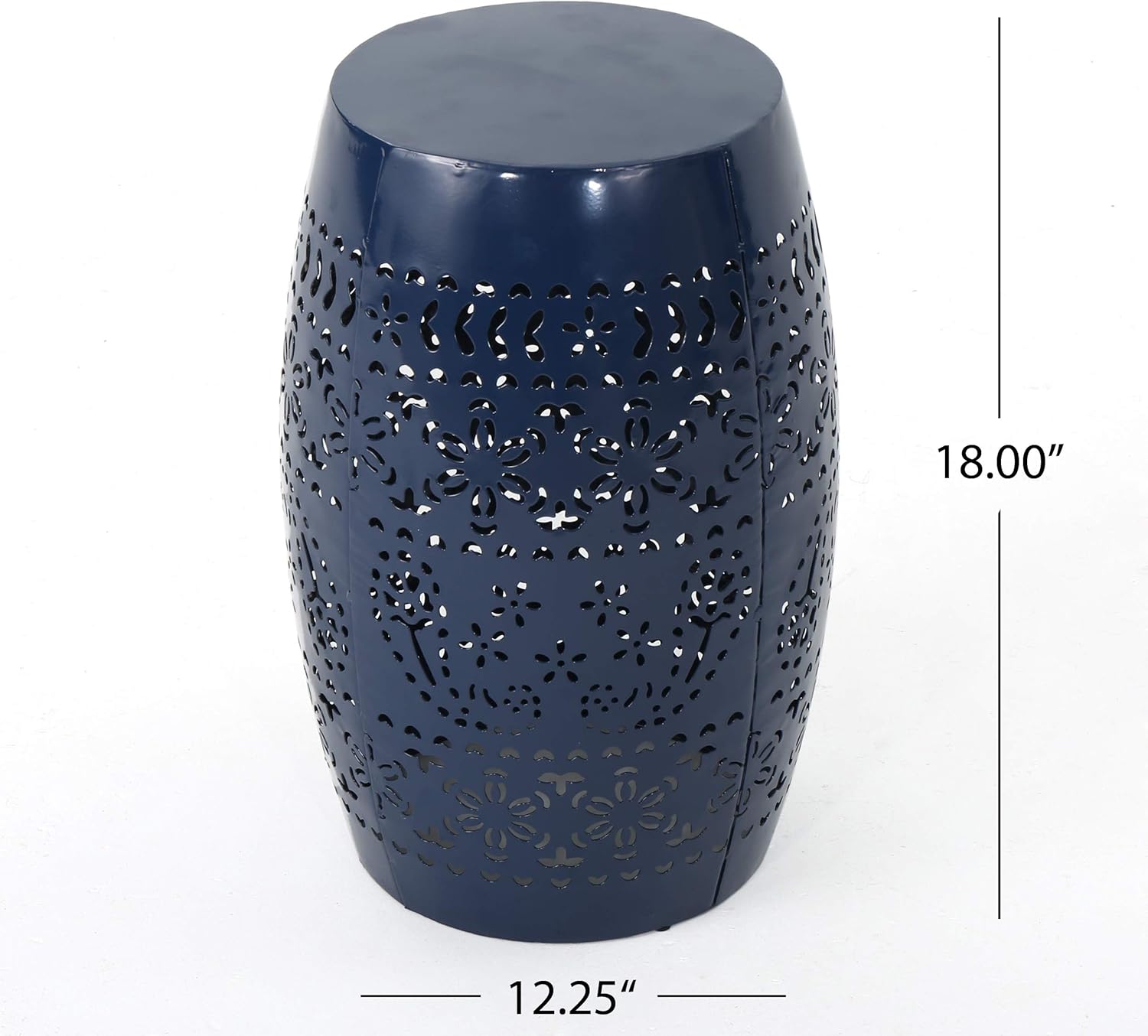 Christopher Knight Home Ruby Outdoor 12" Iron Side Table, Dark Blue : Garden & Outdoor