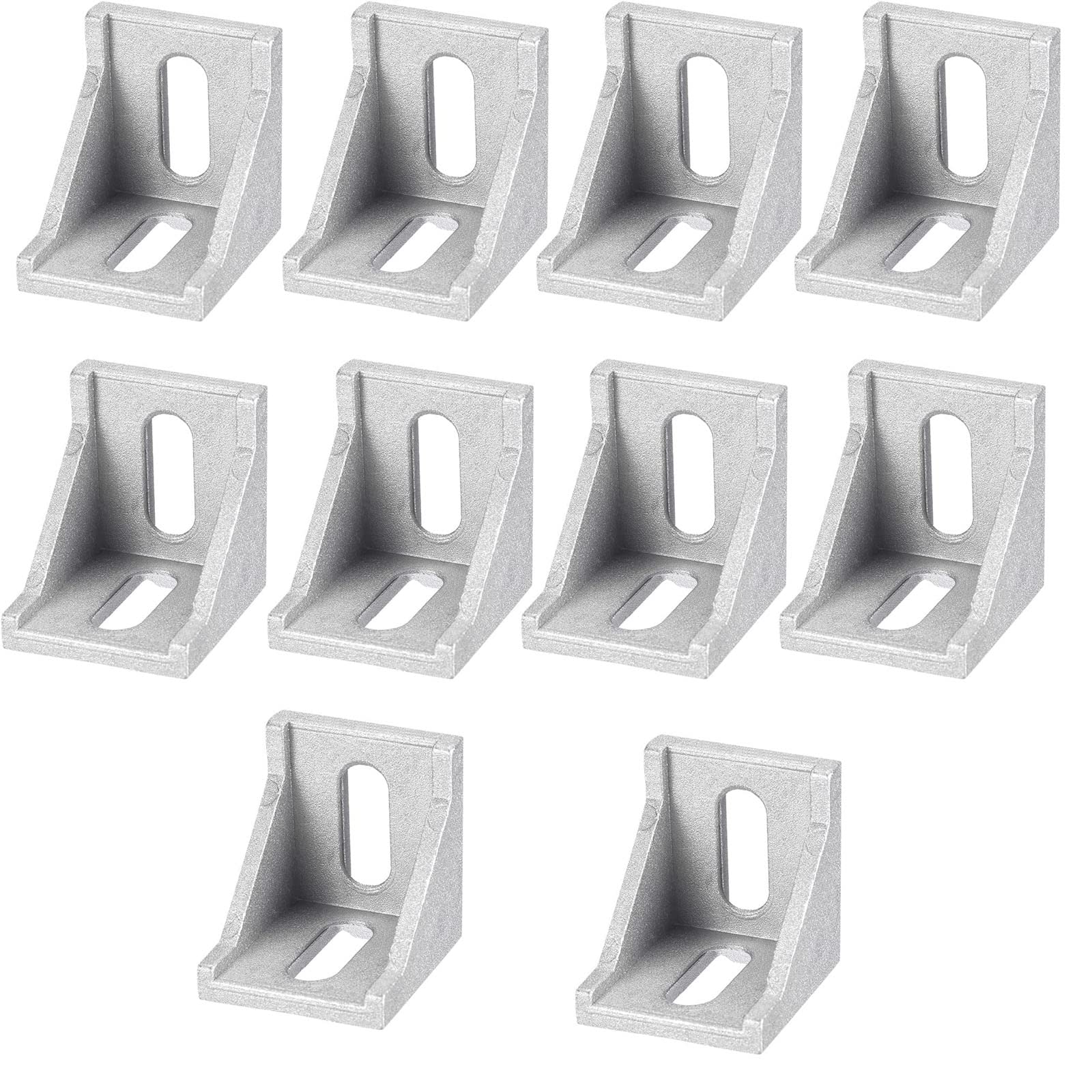 TA-VIGOR 10Pcs 4040 Aluminum Extrusion Inside Corner Bracket Gusset, 90 Degree 4040 Extrusion Profile L-Shape Corner Connectors for 8.5mm Slot
