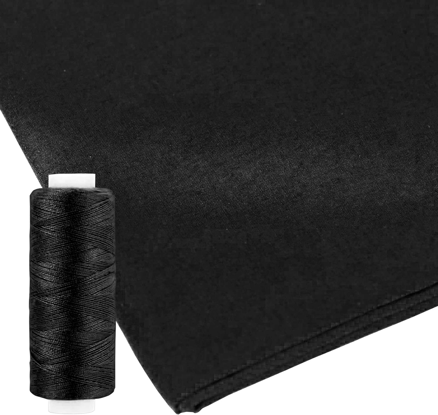 LuxeCollection 100 Pure Cotton Black Cloth Fabric for Sewing