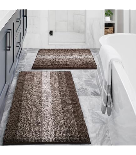 BSICPRO Bathroom Rugs Sets 3 Piece, Toilet Rugs U-Shaped Contour Bat