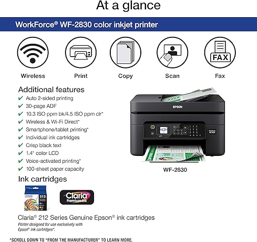 epson inkjet wf 2830