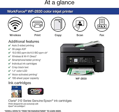 epson wf 2850 ink target