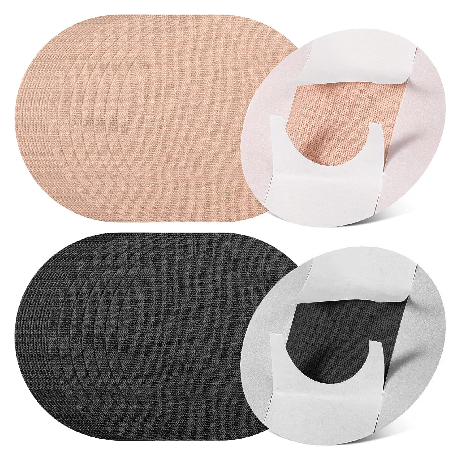 KIPTVO 20PCS Freestyle Libre 2 Sensor, Libre 2 Sensor Covers Patches, Libre 2 Sensor Covers Waterproof Breathable Water Resistant Durable, for Swim, Run, Shower and Relax, Black/Skin Color