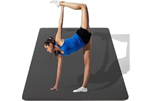 UMINEUX Large Yoga Mat for Men and Women 1/4 & 2/5 Inch Extra Thick TPE Fitness Mat for Home Gym Workout, Non-Slip, Eco Friendly Exercise Mat for Yoga, Pilates, Stretching, Meditation