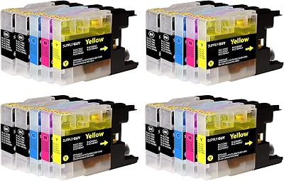 Supply Guy 8x Black 4x Color Ink Cartridges for Brother LC-1280 MFC-J5910 J6510