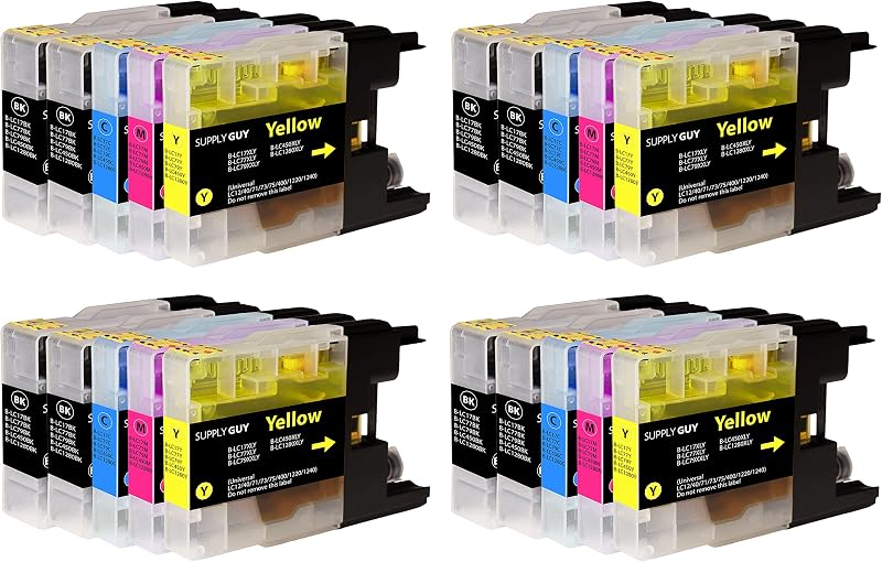 Supply Guy 8x Black 4x Color Ink Cartridges for Brother LC-1280 MFC-J5910 J6510