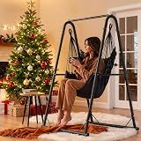 YITAHOME Hammock Chair Stand 150 kg Capacity 85x92x153 cm Black view 2