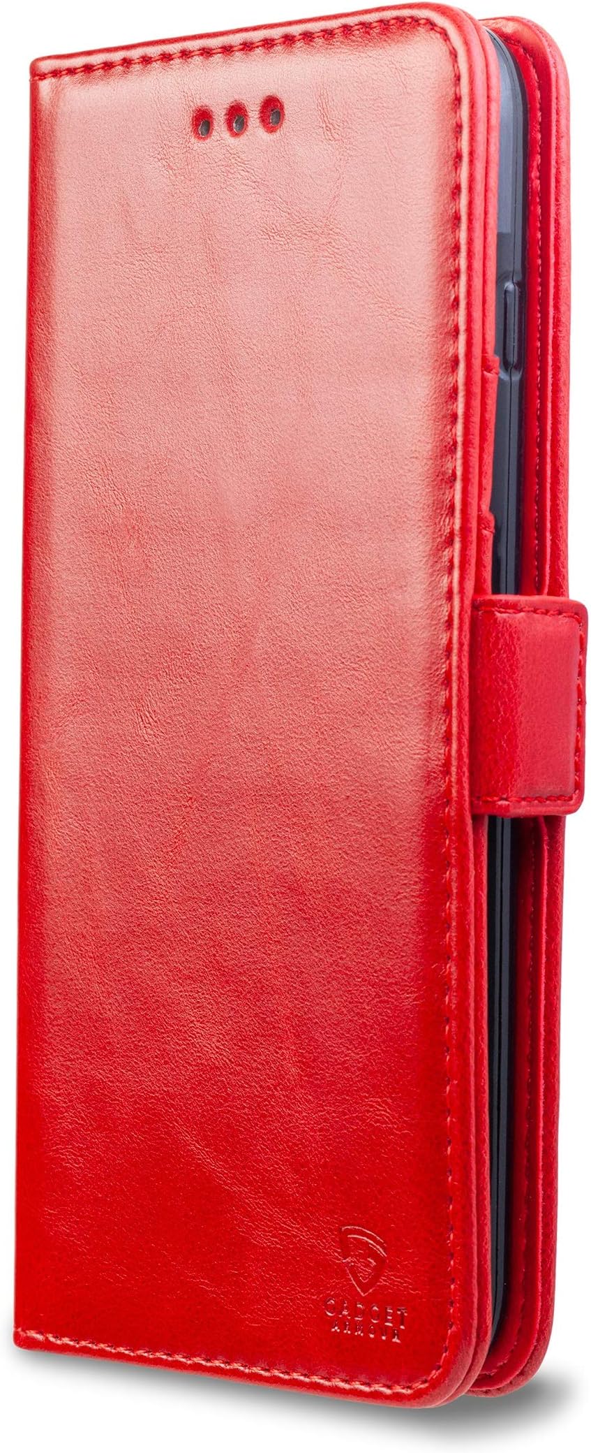Gadget Armour iPhone Case - Premium Leather Magnetic Wallet Cover for 6/7/8 + Plus – Flip Design Screen Protector – Kickstand For Video Viewing - Supports Wireless Charging - UK Based Company