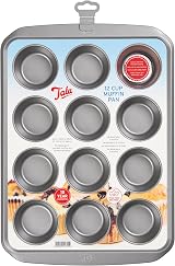 Tala 12 Cup Muffin Tin Non-Stick Carbon Steel Baking Tray 34.4 x 26.0 cm view 4