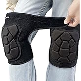 Men & Women Knee Pads, Garden Kneepads with Thick EVA Foam for Cleaning Flooring, Soft Knee Pad for Weeding Crawling Painter, Adjustable Safety Knee Cushion for Outdoor & Indoor Work, Black M (1 Pair)