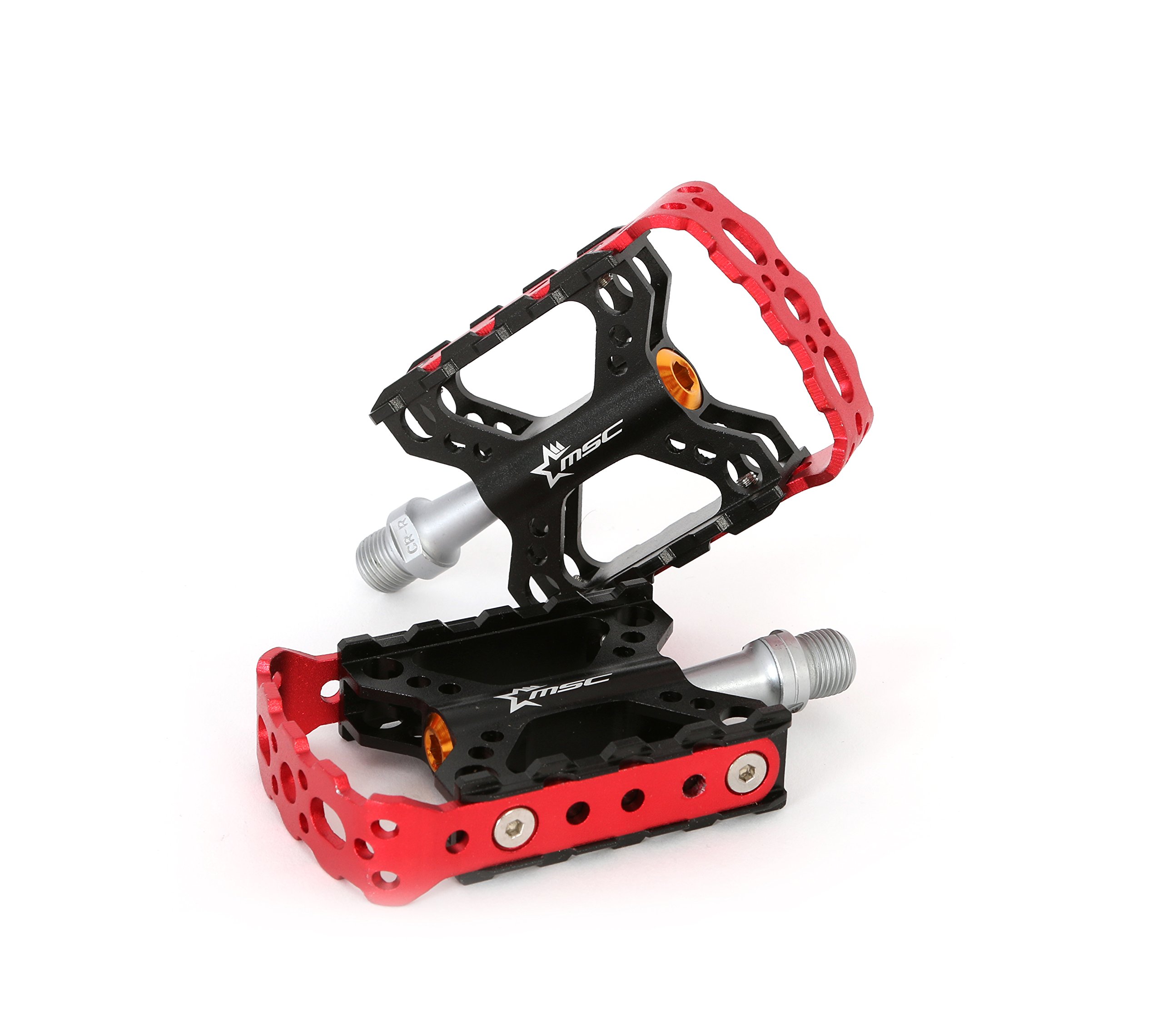 MSC Bikes ar03crd Platform Pedals, Red, One Size
