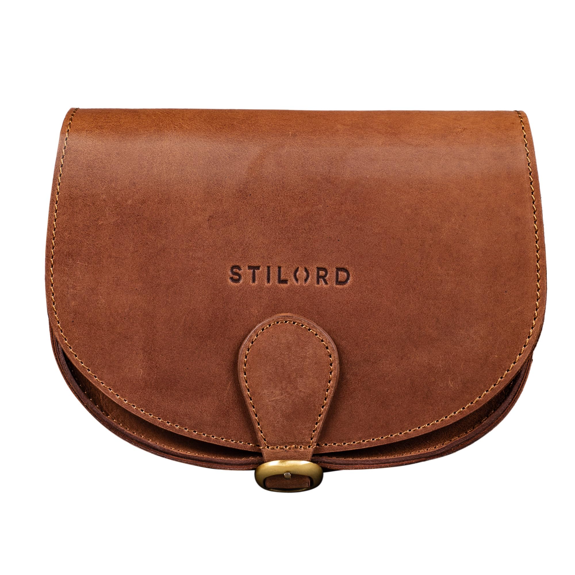 STILORD "Helena" Small Handbag Leather Ladies Brown Elegant Shoulder Bag Women Small Crossbody Bag Classic Vintage Tote Bag in Genuine Leahter Colour:Andorra - Brown