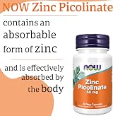 NOW Foods Zinc Picolinate 50mg, Vegan Capsules, 60 Count, Gluten Free view 4