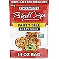 Snack Factory Everything Pretzel Crisps, Non-GMO, 14 OZ Party Size Bag