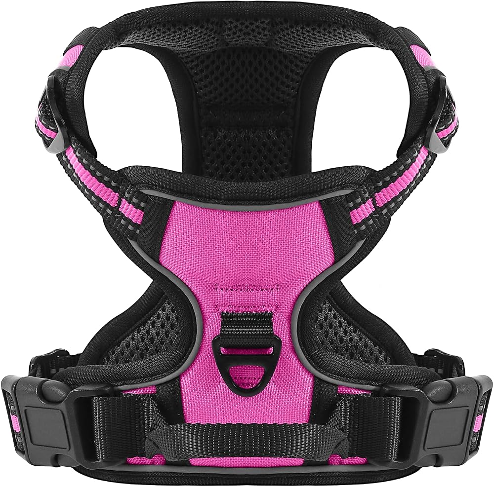 Belababy Dog Harness Small Medium Large No Pull Adjustable Reflective Front