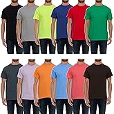 BILLIONHATS 12 Pack Plus Size Men's Cotton T-Shirt Bulk Big & Tall Short Sleeve Lightweight Premium Fitted Classic Tees