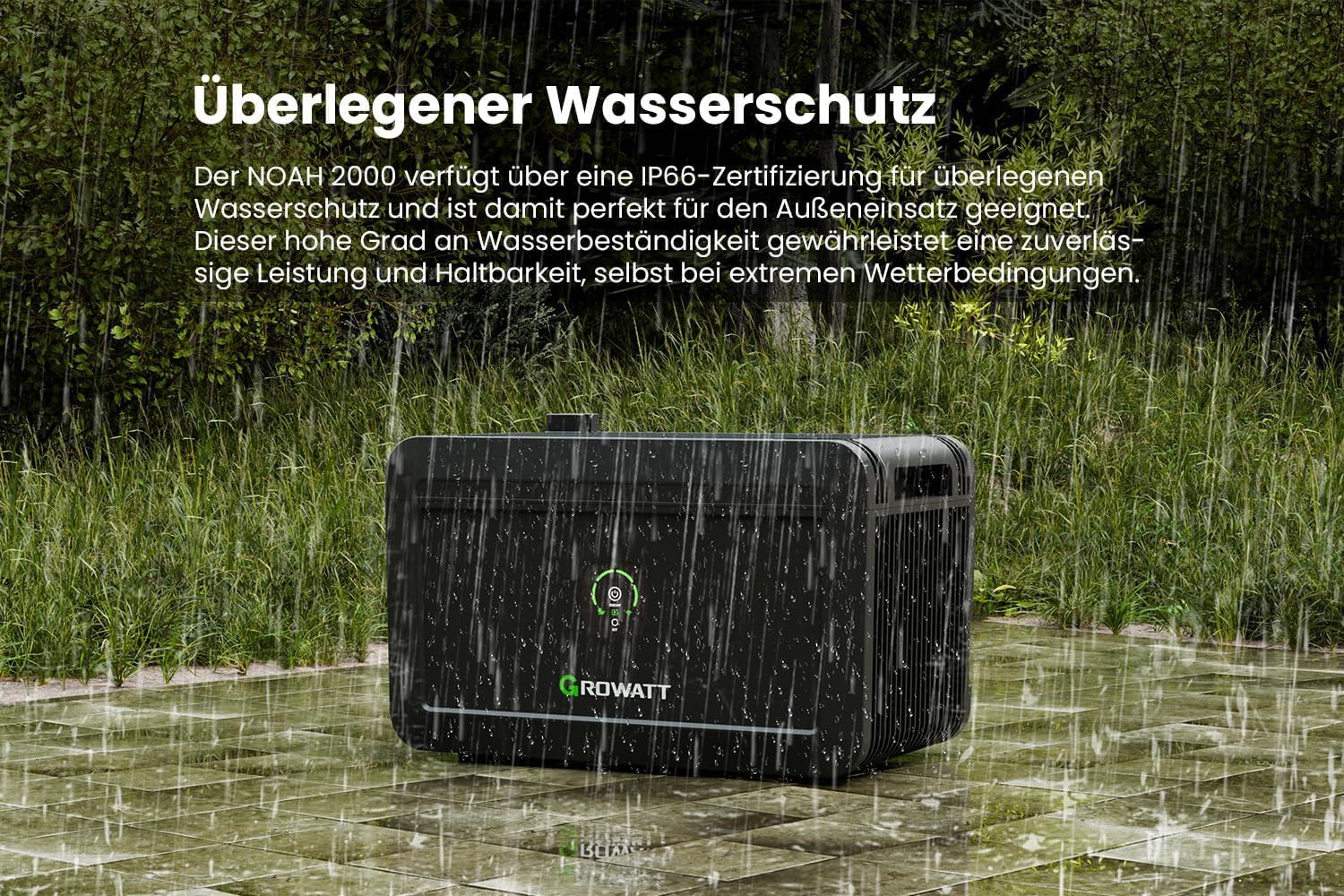 Powerness® Balkonkraftwerk Speicher Growatt NOAH 2000 Speicher 2048Wh mit 1800W PV-Eingangsleistung IP66 für Balkonkraftwerk (NOAH 2000 * 1) 7