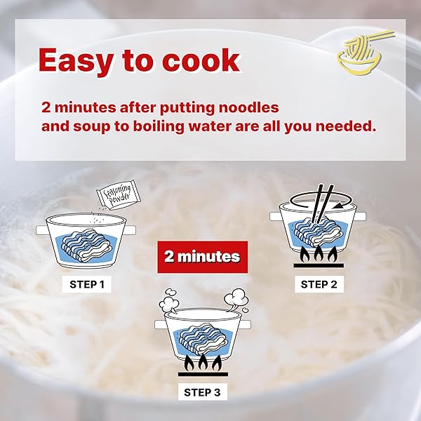GARAK KIMCHI SOUP UDON NOODLES (3 PACKS) – THICK JAPANESE-STYLE KOREAN NOODLES WITH SEASONING, READY IN 2 MINUTES, PERFECT FOR QUICK MEALS (645G / 22.75OZ)
