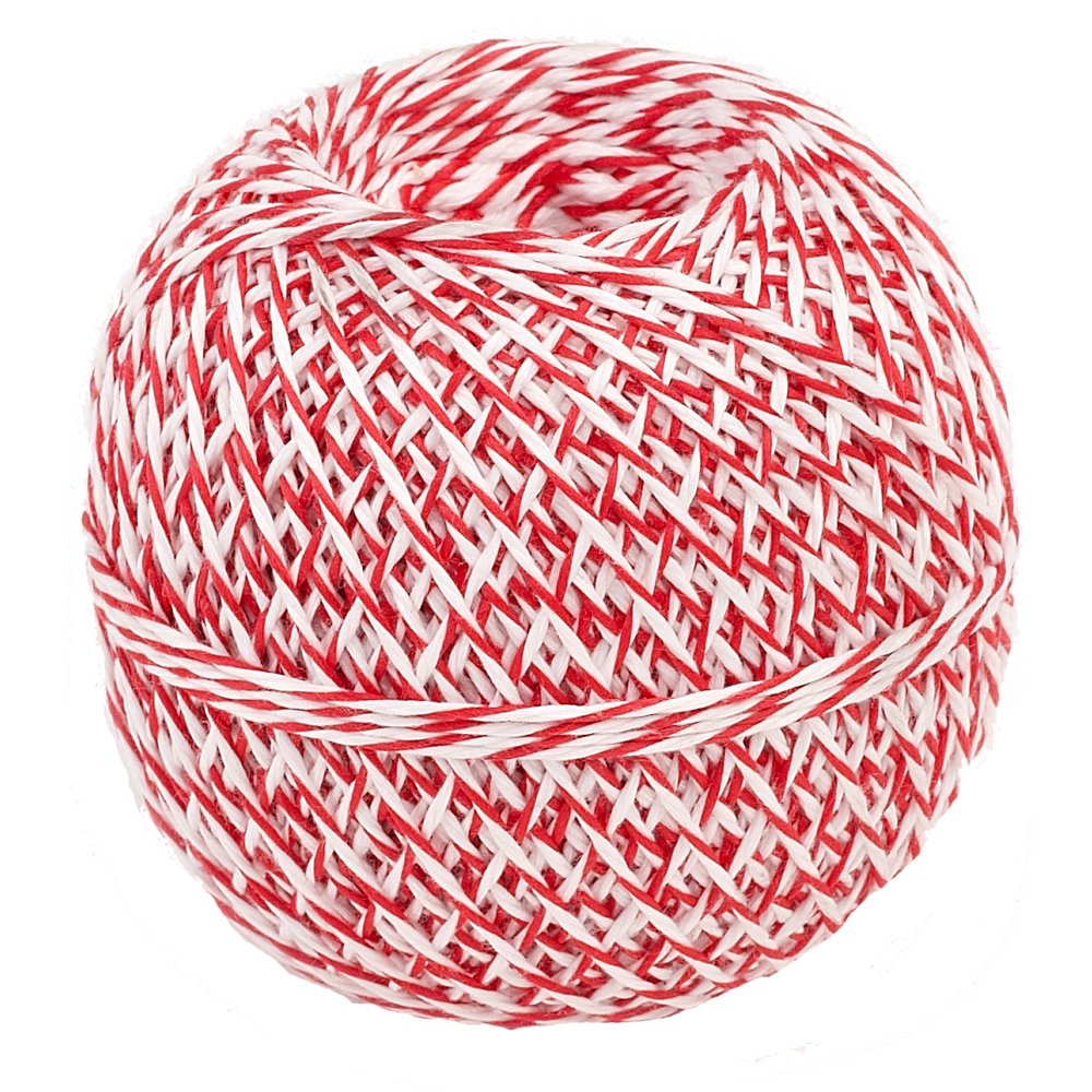Kitchen Thread 200 m String Red/White/Synthetic Fibre
