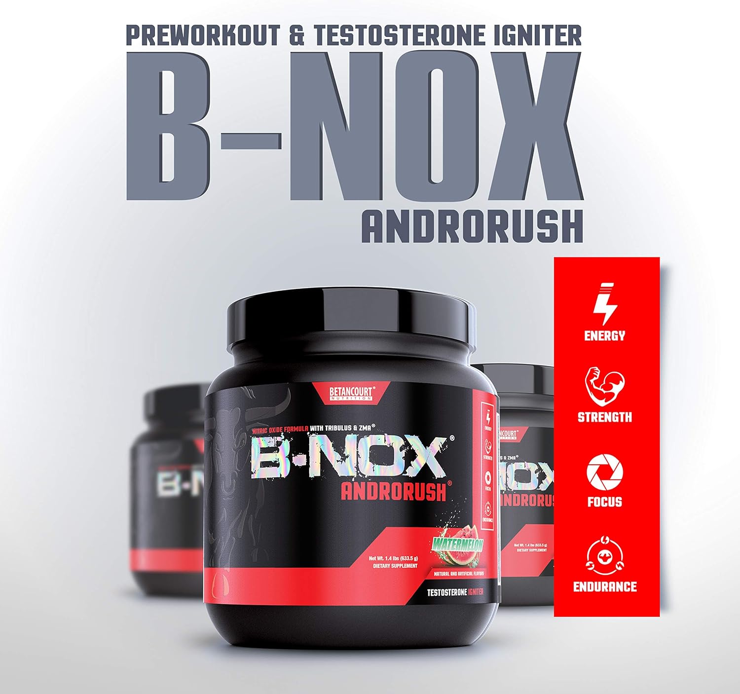 Betancourt Nutrition B-Nox Andorush Pre-Workout, Watermelon, 22.3 Ounce: Health & Personal Care