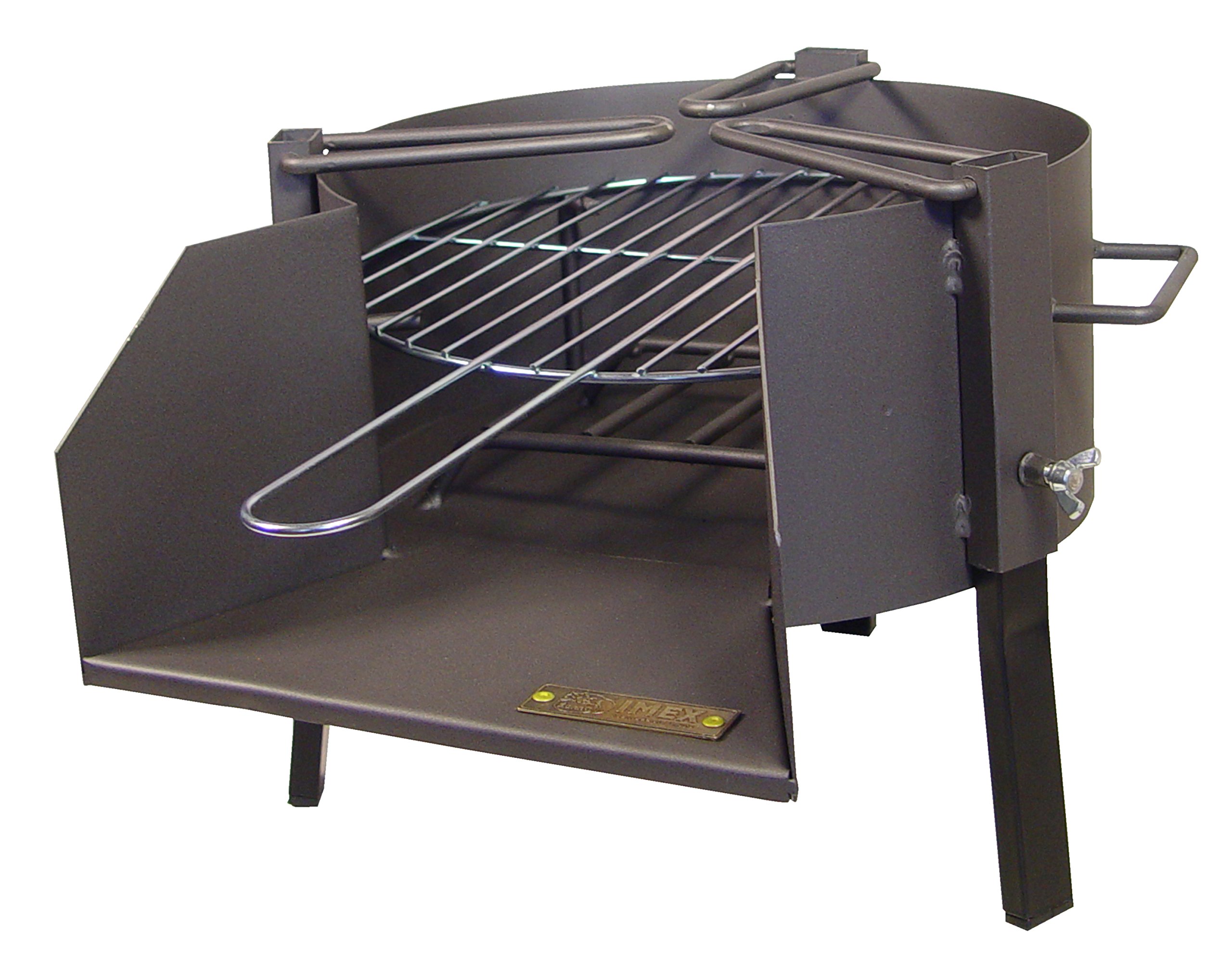 Imex El Zorro Barbecue Table with Zinc Grill, Black, 35 x 48 x 31 cm, 71423.0