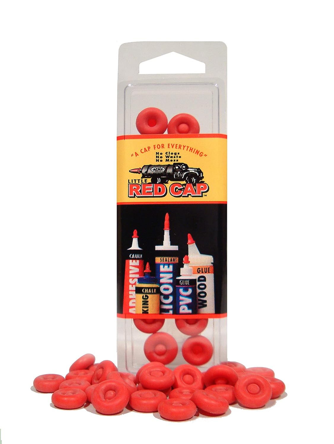 Little Red Cap Clam Shell Caulk Saving Cap, Red (Pack of 16) Amazon.ca