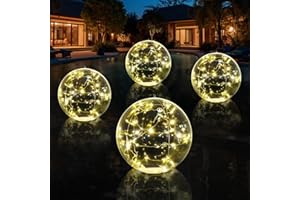 Askyli Solar Floating Pool Lights, 15 inch Waterproof Solar Pool Light that Float, Warm White LED Light up Pool Balls, Auto O