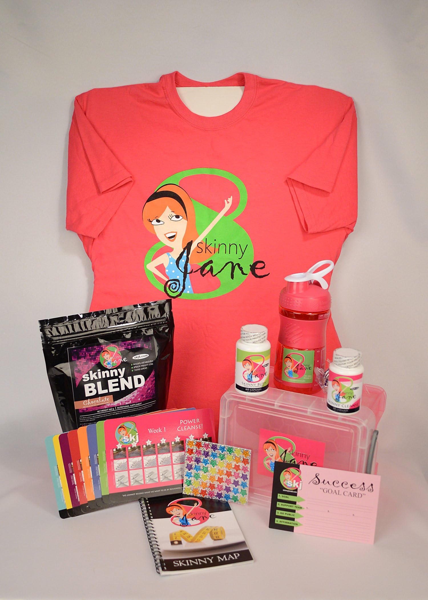 Skinny Jane 8 Week Weight Loss Kit - Diet Plan for Women - Lose Weight Fast - Eating Guide, Motivational Tools and Weight Loss Supplements - Lose up to 35 lbs. (Chocolate, XL)