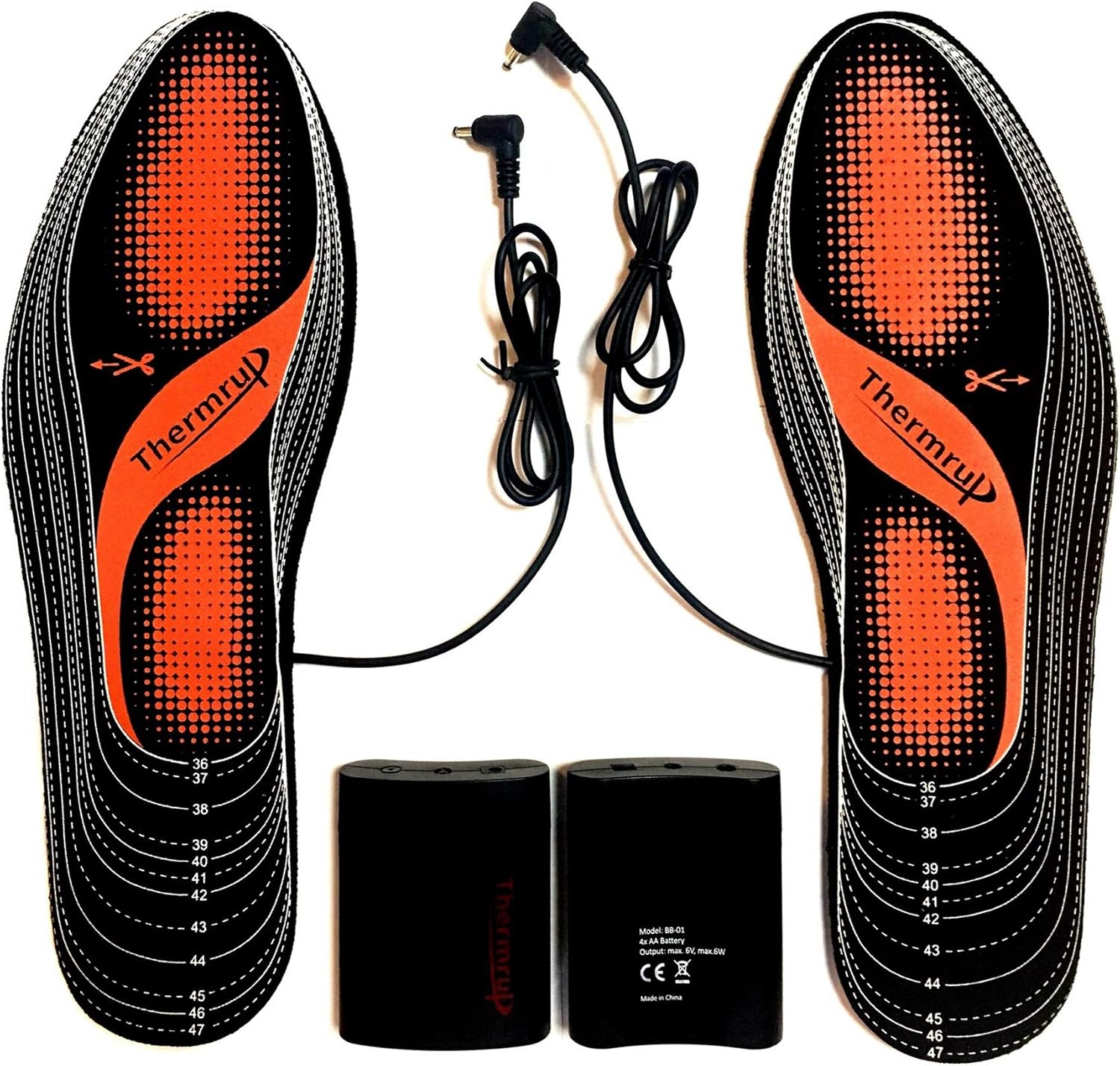 Electric Heated Insole Foot Warmers Washable 5.512.5 Amazon.ca Sports & Outdoors