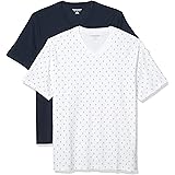 Amazon Essentials Men's 2-Pack Regular-Fit Short-Sleeve V-Neck T-Shirt