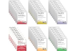 TAZO Tea Bags Sampler, 48 Count Variety Gift Box, 6 Different Flavors, 8 of each