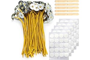 SWIGRANCE 15cm Hemp Candle Wicks 100Pcs, Hemp Braided Wick for Handamde Candle Making, Pre-Waxed with Beeswax