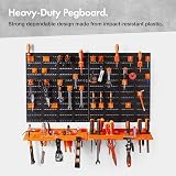 VonHaus Garage Tool Storage Pegboard with Shelf and 50 Hooks view 4