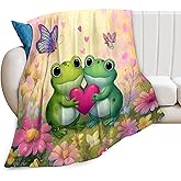 Frog Blanket Cute Frog Throw Blanket Soft Cozy Fleece Fuzzy Stuff Plush Flannel Gifts for Girls Women Boys Kids Adults 40''x50''
