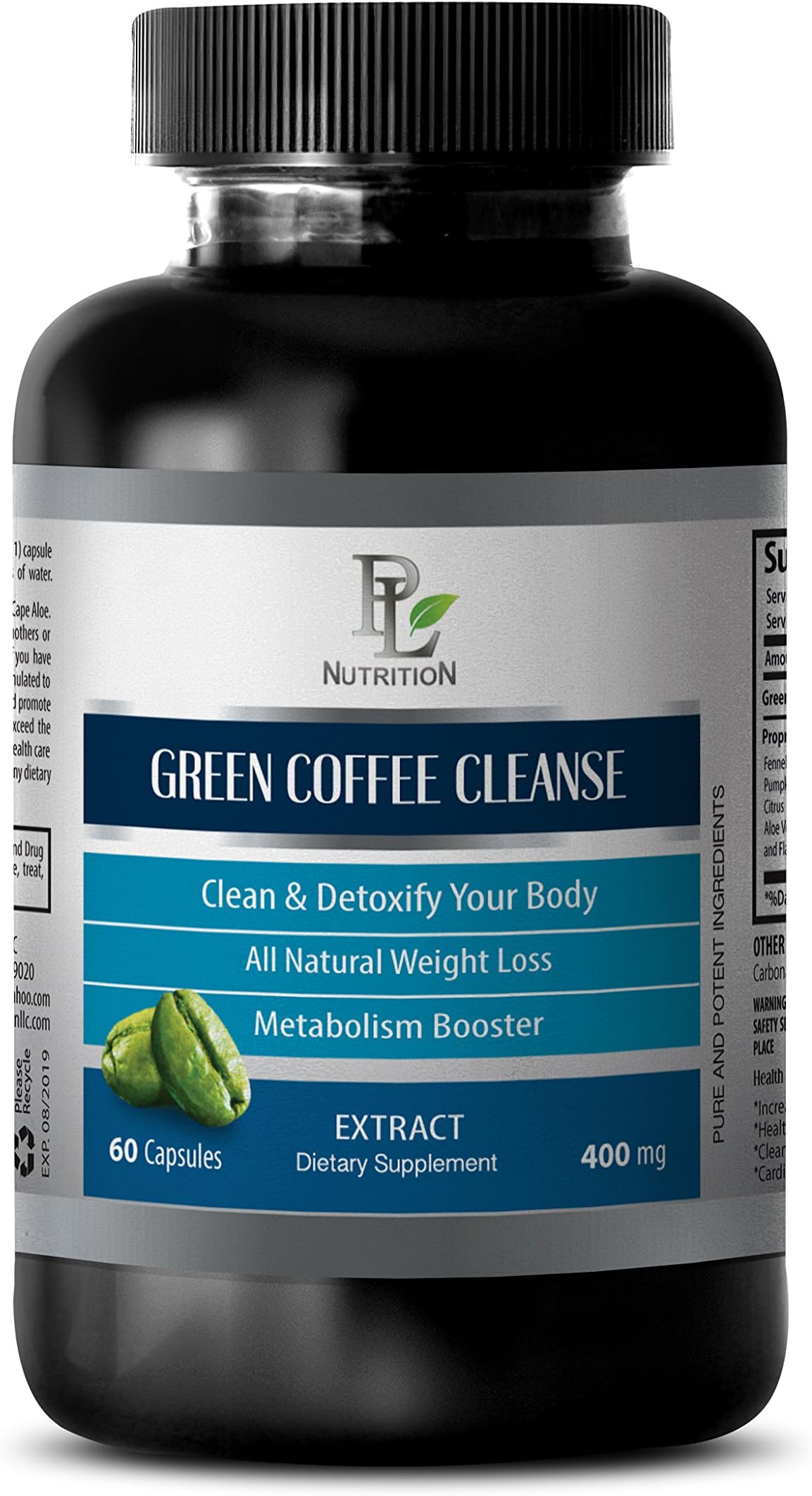 Pumpkin Seed Supplement - Green Coffee Cleanse - Detox Health - 1 Bottle 60 Capsules
