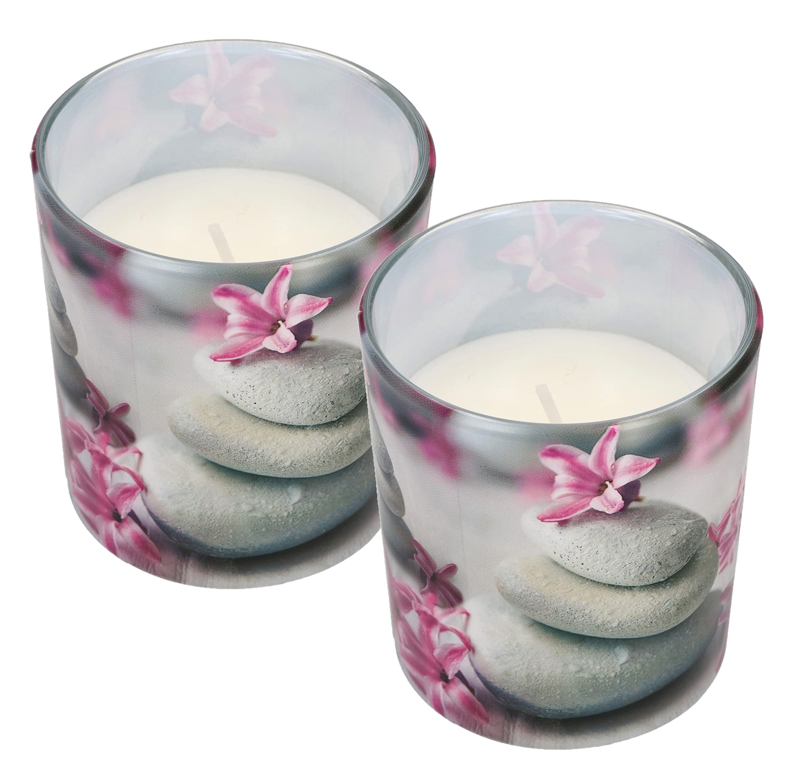 KOTARBAU® Set of 2 Decorative Scented Candles Garden Spa in Glass with Jewellery Burning Time up to 22 Hours Gifts with Pleasant Fragrance Aromatherapy Decoration Candles (2)
